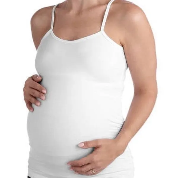 OH! MAMMA Womens Maternity White Camisole Top Adjustable Straps Size Small New - Image 2