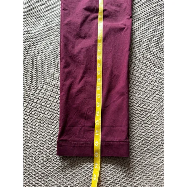 Polo Ralph Lauren Women's High Rise Retro Burgundy Pants Belted Size 6 NWT - Image 10
