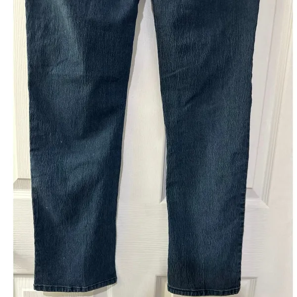 Oh! Mamma Dark Wash Full Panel Maternity Jeans L Over-the-Belly Pregnancy Denim - Image 7