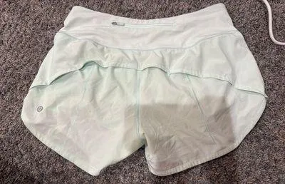 Light Green Lululemon Speed Up Shorts - Image 2