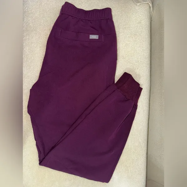 FIGS Purple and Blue Track Pants with Elastic Cuffs - Image 5