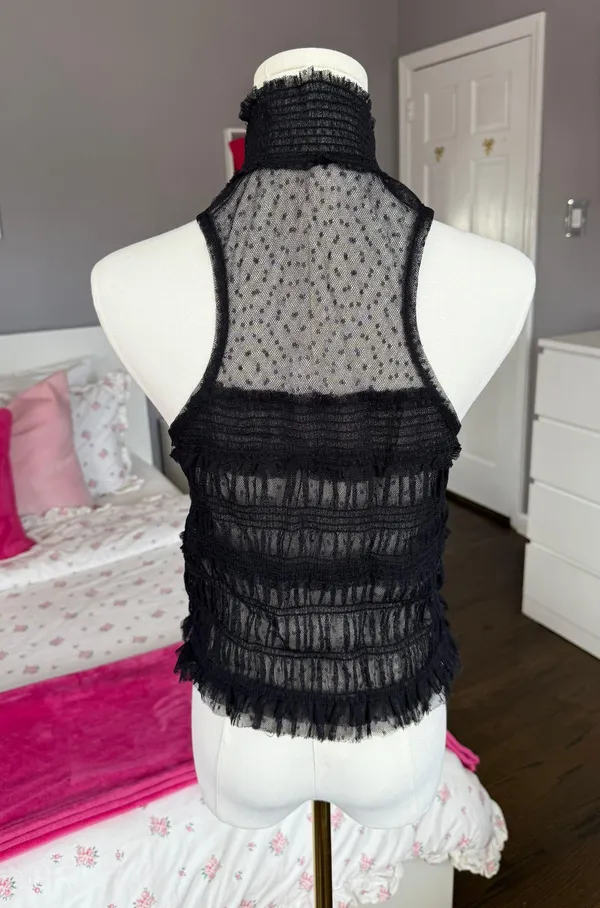 Lace High Neck Top - Image 2
