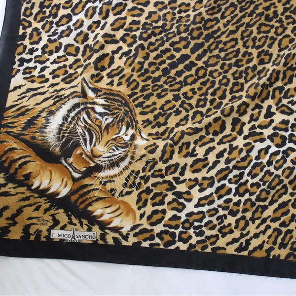 J Mico Sancho Paris Cheetah Print Tiger Scarf - Image 3