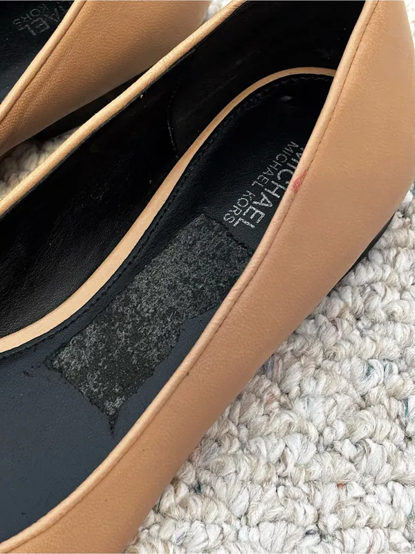MICHAEL Michael Kors Dylyn Logo Ballet Flat Toffee Black size 9 - Image 4