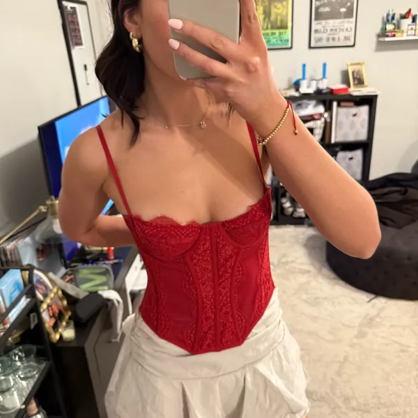 Urban Outfitters Red Corset Top - Image 2