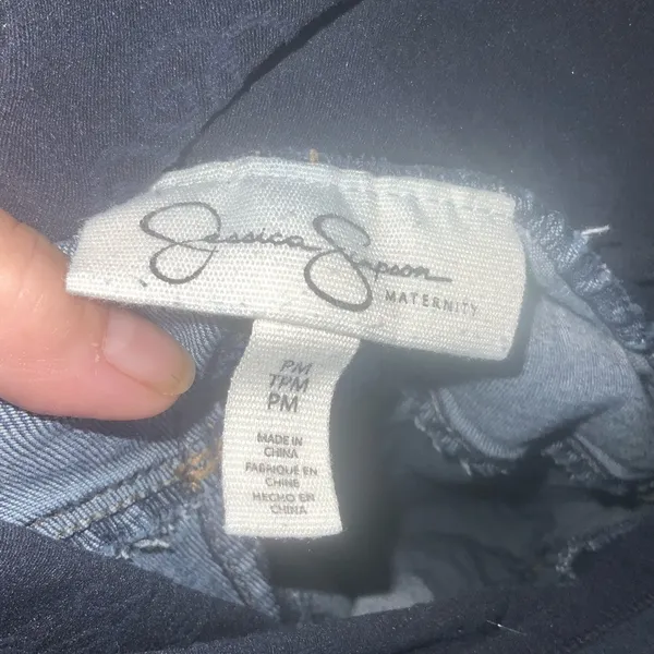 Medium Wash Straight Leg Maternity Blue Jeans PM - Image 9