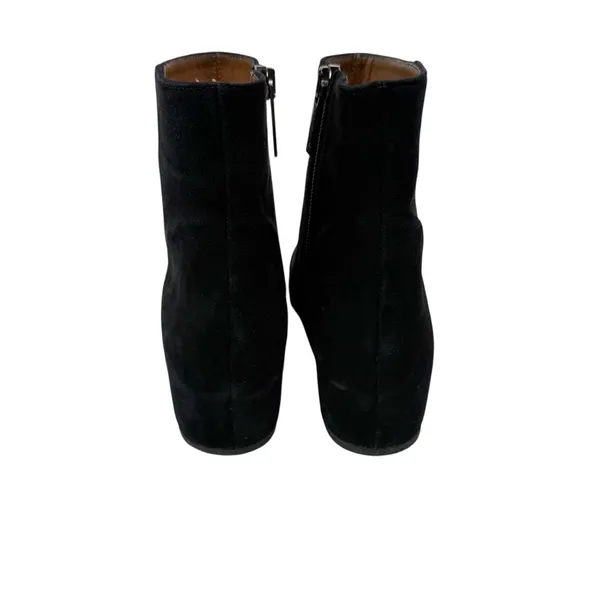 Aquatalia Ulyssa Black Suede‎ Hidden Wedge Ankle Boot Bootie Size 7 - Image 6
