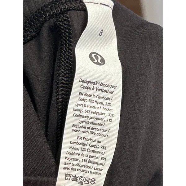 NWT Lululemon Align Ribbed HR Crop 23" leggings black size 8 Authentic - Image 3
