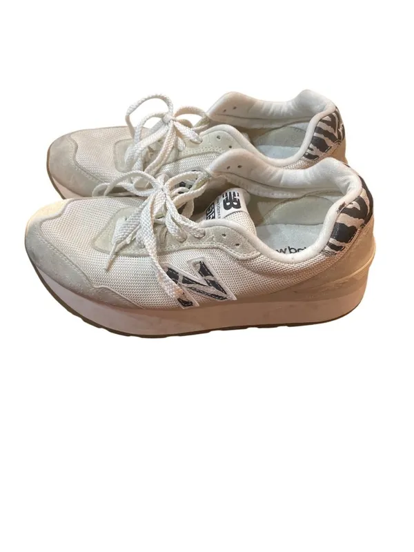 New Balance 515 H WL515HDD wms white gray suede walking running sneakers sz 9.5W - Image 13