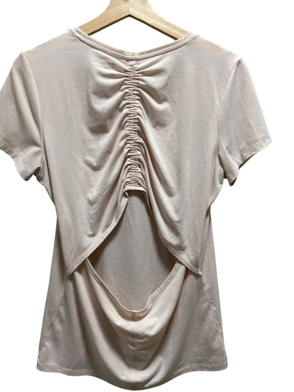 Athleta Enchore Backless Workout Shirt Pink Size M Gym Yoga Athletic Casual Cute - Image 11