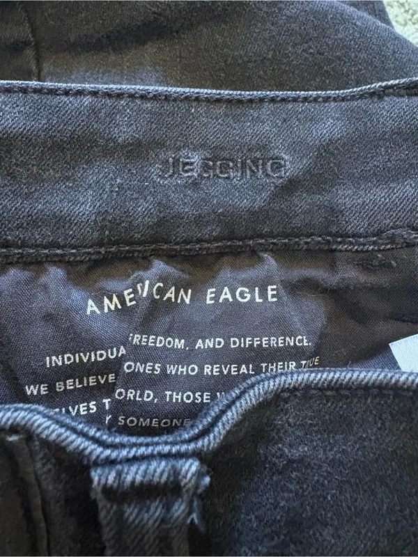 American Eagle Next Level Stretch Jegging Black Womens Size 12 Mid Rise - Image 8