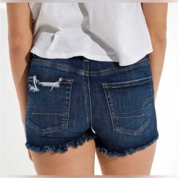 American Eagle Next Level Stretch Distressed Midi Denim Jean Shorts - Image 2