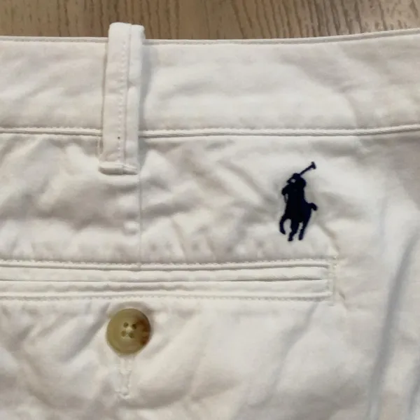 Polo Ralph Lauren Shorts Womens 14 White Chino Twill Cotton Nautical Logo Summer - Image 6