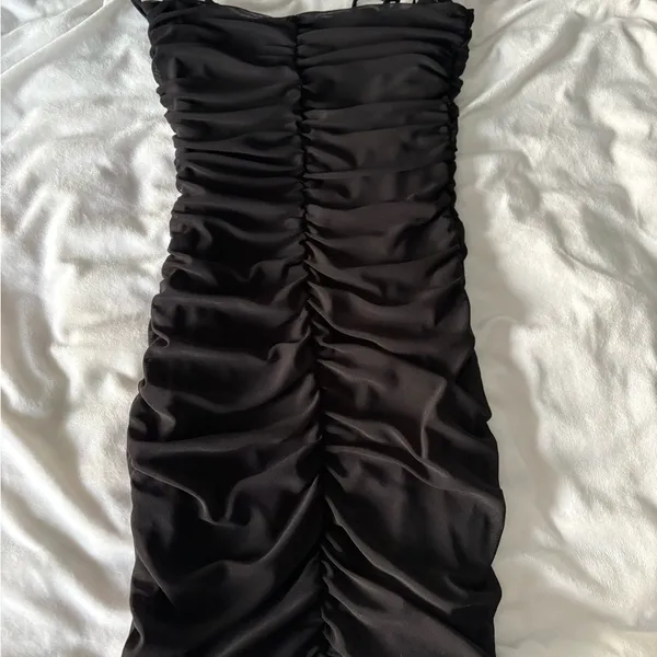 Garage Black dress Cocktail Homecoming Ruched Mini Dress - Image 4