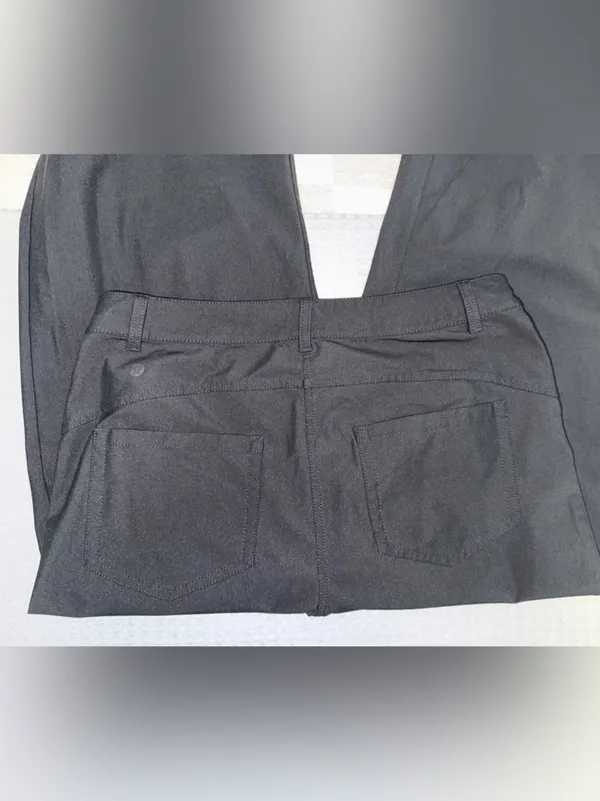 Lululemon City Sleek 5 Pocket Wide-Leg High Rise 7/8 Length Pant Black size 31 - Image 6