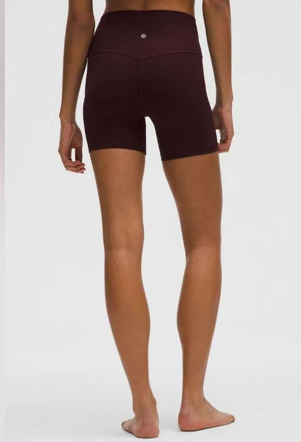 Lululemon NWT Align High Rise Shorts 6” Workmark Graphic Midnight Plum Size 4 - Image 3