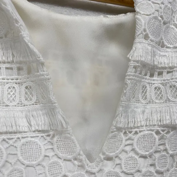 Lilly Pulitzer White‎ Lace Dress Sleeveless Party Cocktail Mini Size 2 - flaw - Image 9