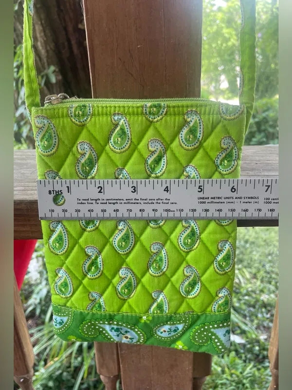 Lime Green Quilted Crossbody Bag - Image 4