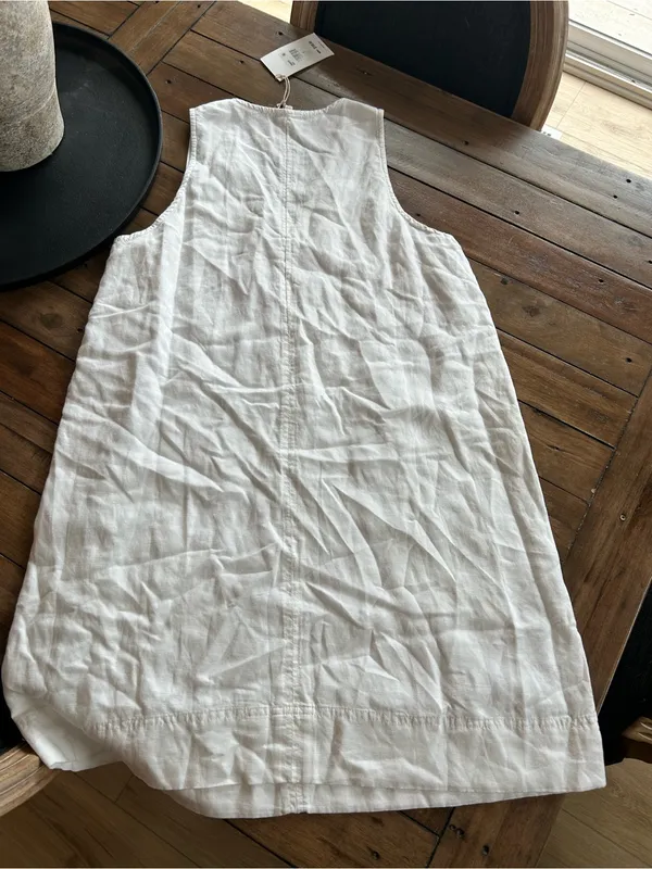 NWT Splendid Collection Dawson Linen Mini White Dress S - Image 7