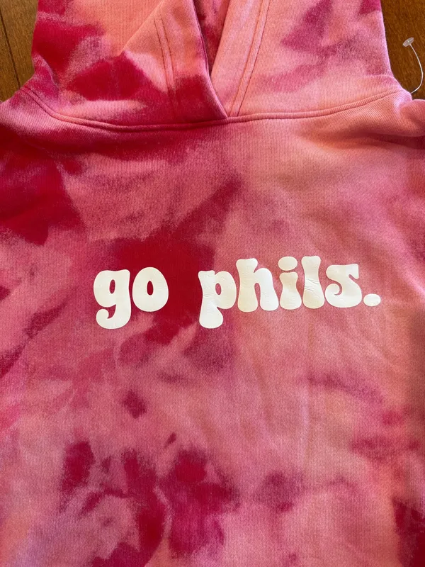 Old Navy Custom made Philadelphia phillies acid wash go phils sweatshirt - Image 2