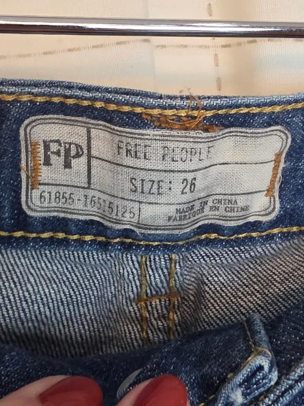 Free People Patchwork Crochet Lace Jeans - Image 7