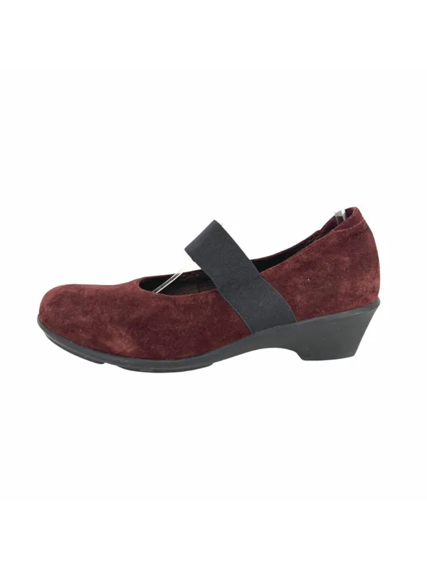 Wolky Mary Jane Comfort Walking Shoes Burgundy Suede Size 40 EU 9 US - Image 3