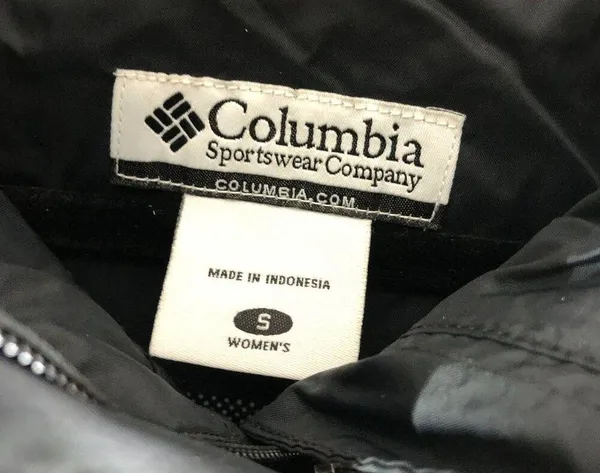 Columbia Womens Windbreaker Jacket Seam Sealed Hooded Full Zip Black Pink S - Image 6