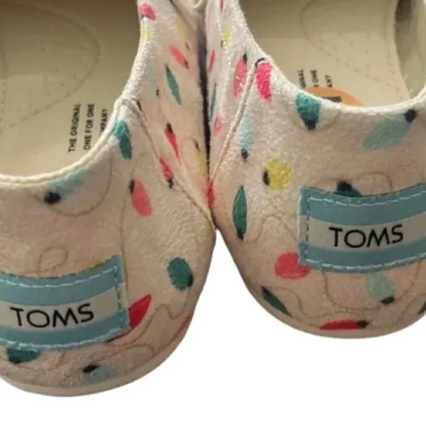 Toms Christmas Lights‎ Alpargatas Shoes 6 Cream White - Image 6