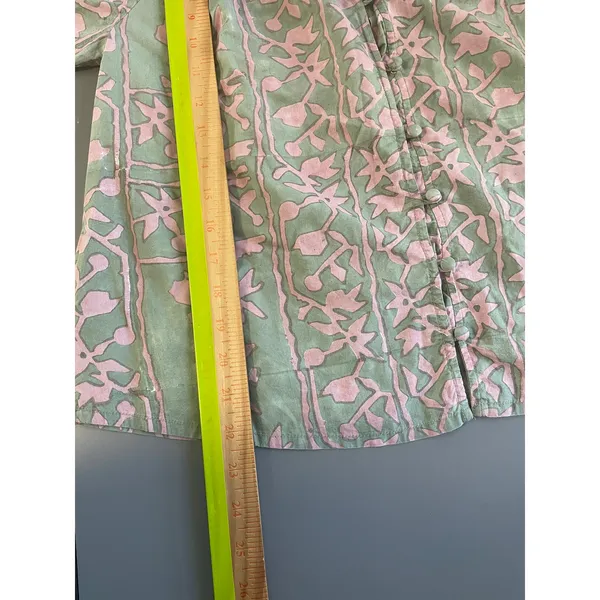 Cleobella Geen Pink Whitley Ruffle Sleeve Button Front Top Size Small - Image 12