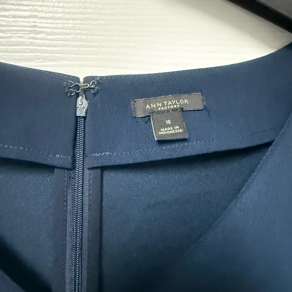 Ann Taylor Navy Long Sleeve Dress - Image 2