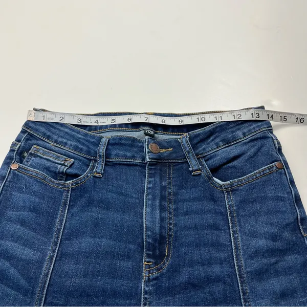 Judy Blue Middle Seam Stitch‎ Skinny Fit Women's Size 7 / 28 Blue Denim Jeans - Image 6