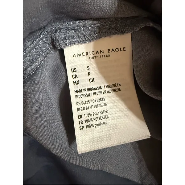 American Eagle Womens Solid Silky Cami‎ Tank Top in Blue Sz S - Image 8