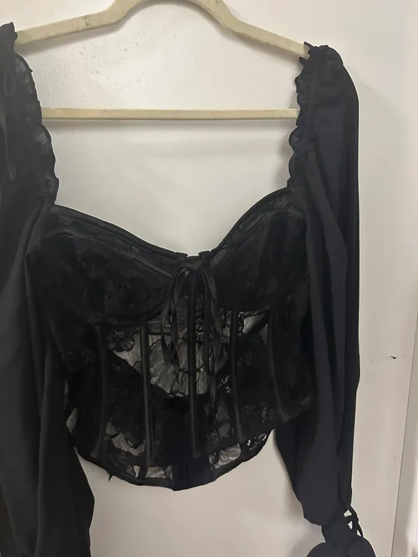 For Love & Lemons Sade Top Black - Image 4