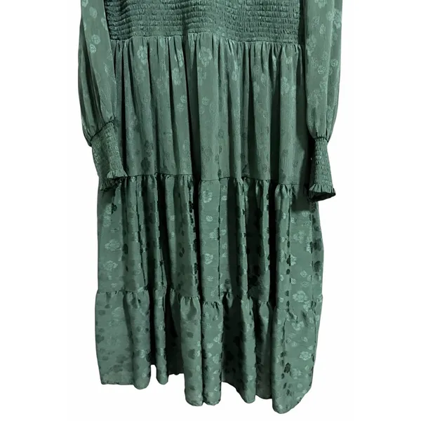 Baltic Born‎ Stockholm Smocked Dress Forest Green Women's Size 2XL - Image 5
