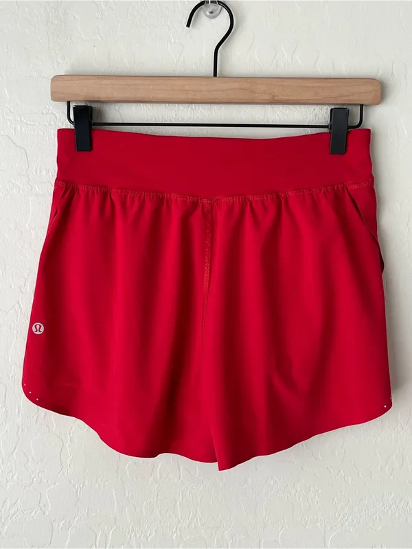 Lululemon Fast and Free Reflective High-Rise Classic-Fit Shorts Dark Red 4 - Image 6