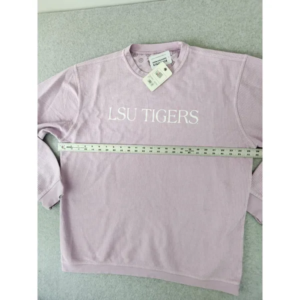 Pressbox Purple LSU‎ Tigers Vintage Wash Pullover Cord Comfy Sweatshirt XL NWT - Image 9
