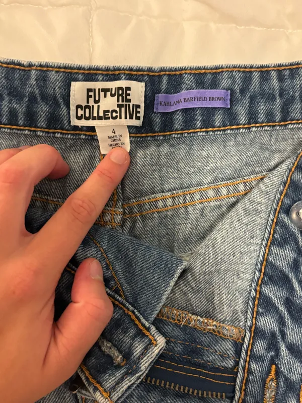 Future collective denim skirt Blue Size 4 - Image 3