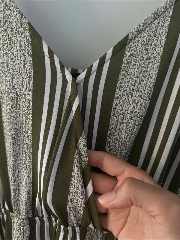 mine Black and White One-Shoulder Striped Jumpsuit - Image 5