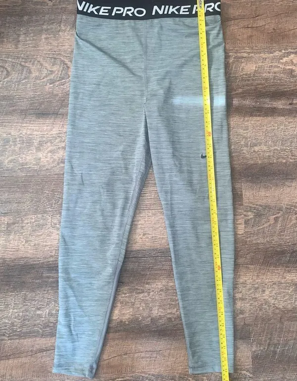 Nike PRO Leggings Women’s Size Medium Grey/Black - Image 8