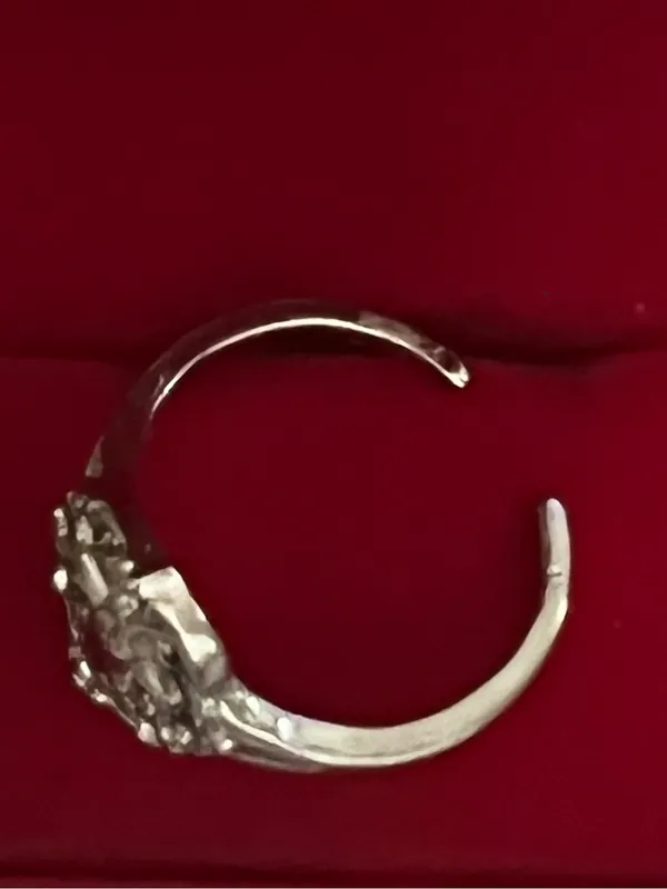 Virgin Mary Design Stainless Steel Silver Open Ring Size 8 - Image 4