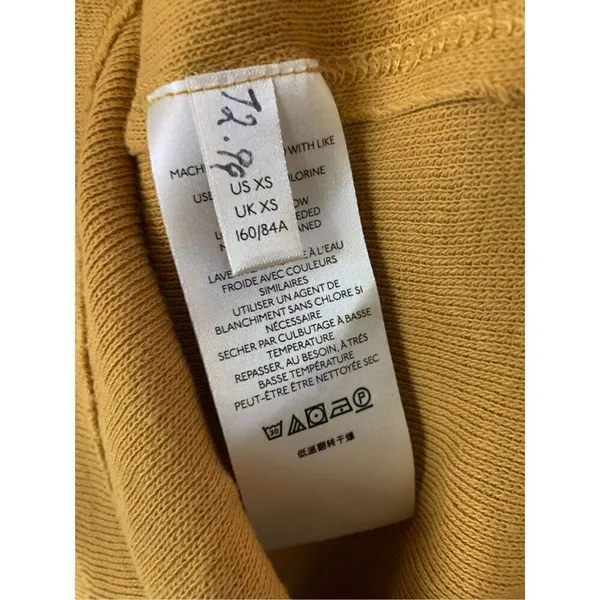 Free People We The Free oversized thermal mustard yellow women’s size XS NEW NWT - Image 4