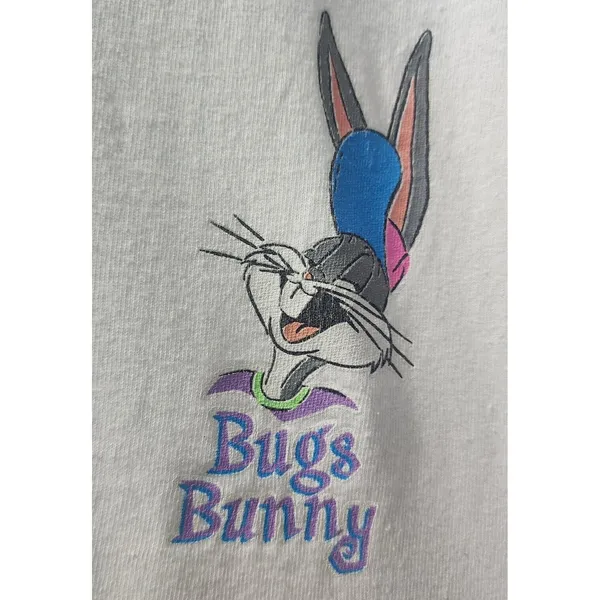Vintage Bugs‎ Bunny Baseball Jersey Looney Tunes 90s Cartoon Shirt - Image 3