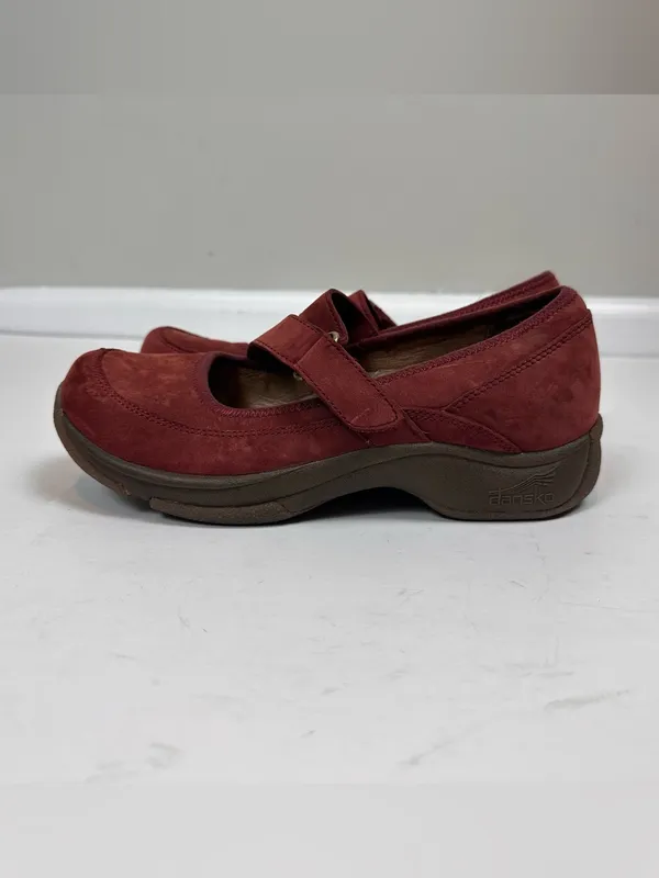 Dansko Red Suede Leather Mary Jane Comfort Shoes EU 37 US 6.5-7 - Image 5