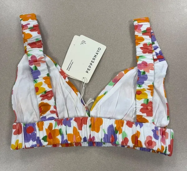 Peppermayo Cici Linen Crop Top - Size 2 - NWT - Image 3
