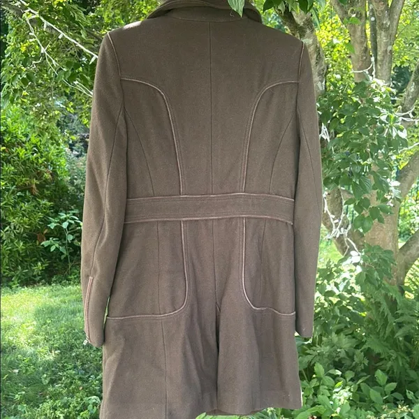 Laundry By Shelli Segal Brown Trench Coat with Utilitarian Design 8 - Image 6