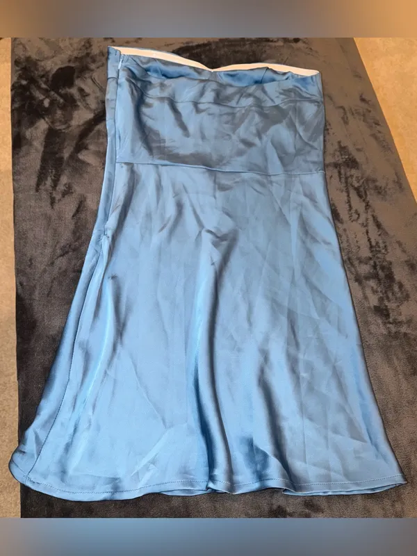 Hello Molly Style Slip Satin Mini Dress in Blue Size 4 (small) New with tag - Image 14