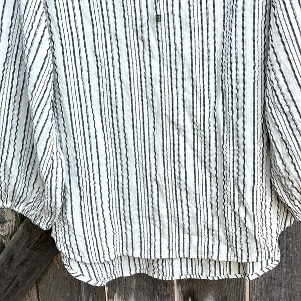NWT Free People Ryhthm of the Night Tunic Top Ivory / Black Size Large - Image 10
