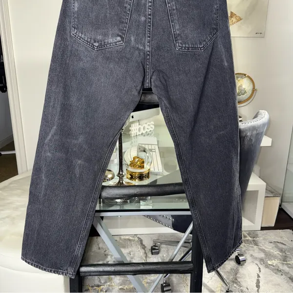 Agolde 90s Crop High Rise Distressed Black Jeans Womens Size 25 EUC - Image 8