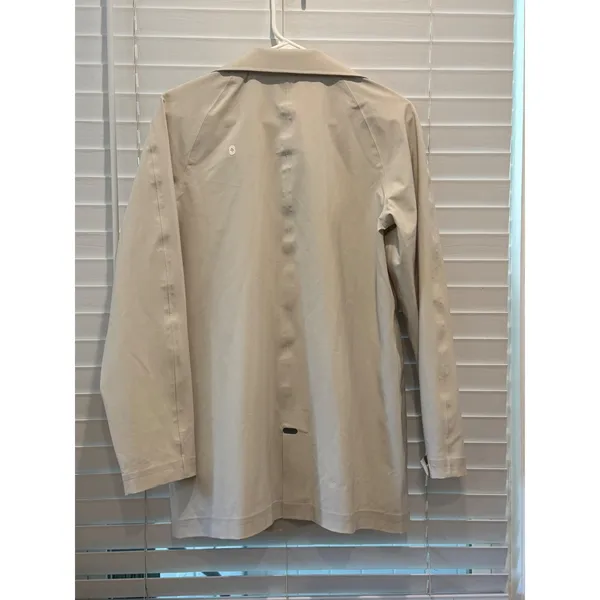 FIGS Off-Duty Lab Coat Women Small Beige Water Rain Resistant Stretch W19OW1001 - Image 6