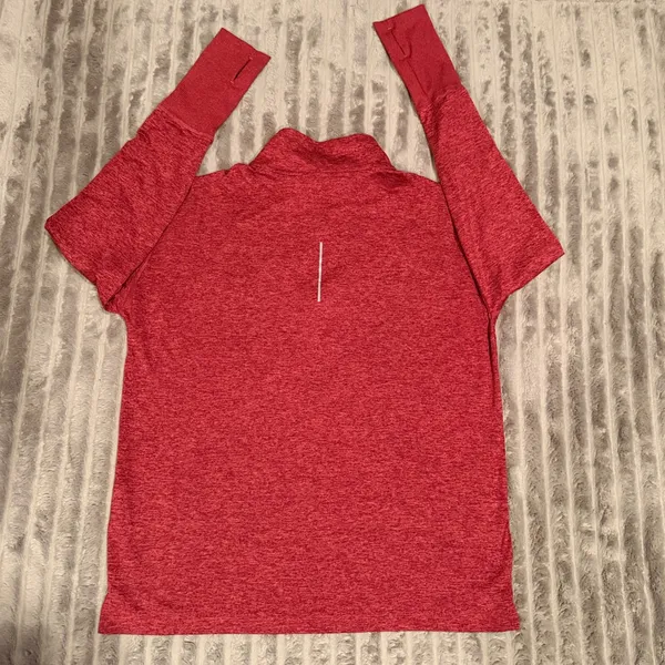 Nike Running Womens Dri-FIT Element Half Zip Pullover Red‎ Heather Medium - Image 3